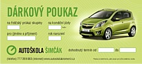 Auto�kola �im��k - Krom��� - d�rkov� poukaz